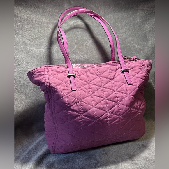Kate Spade Wilson Road Quilted Talya Tote Bag in Ruffled Pansy Pink - Picture 7 of 14